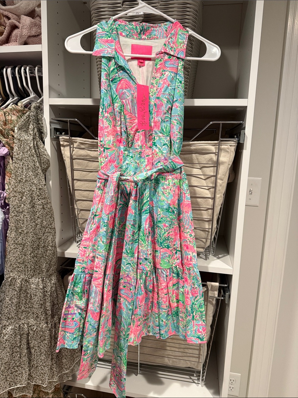 Lilly Pulitzer Trisha stretch tie dress Bali blue Spotted on Worth